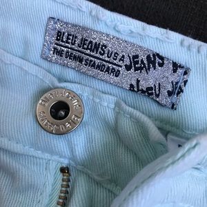 Teal/light blue high waisted shorts!